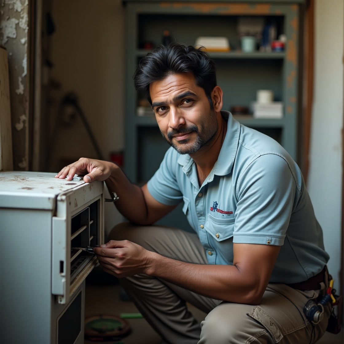 Flux_Dev_A_photorealistic_image_of_a_middleaged_Indian_technic_0